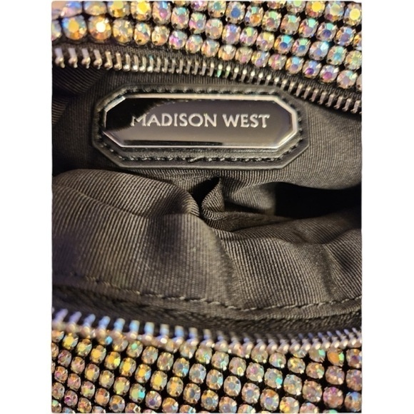 Madison West Los Angeles Rhinestone Bling Knotted Handbag. NWT - Picture 5 of 11